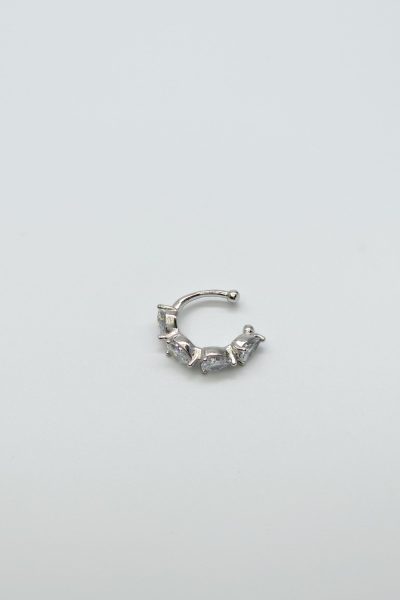 Silver Damla Taş Earcuff ( Kıkırdak Küpe)