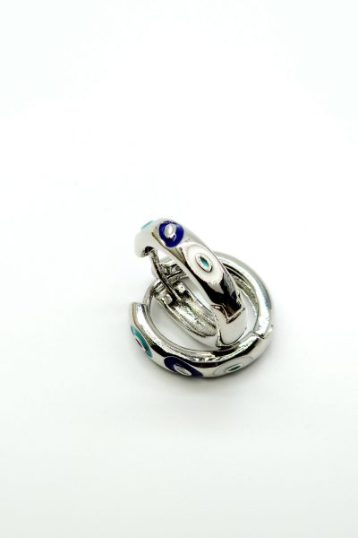 Silver Nazar Boncuklu Küpe