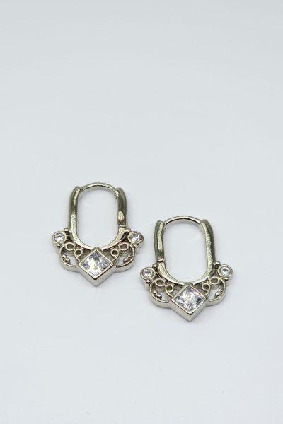 Silver Taşlı Küpe