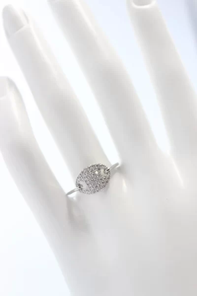 Düğme Model Silver Yüzük