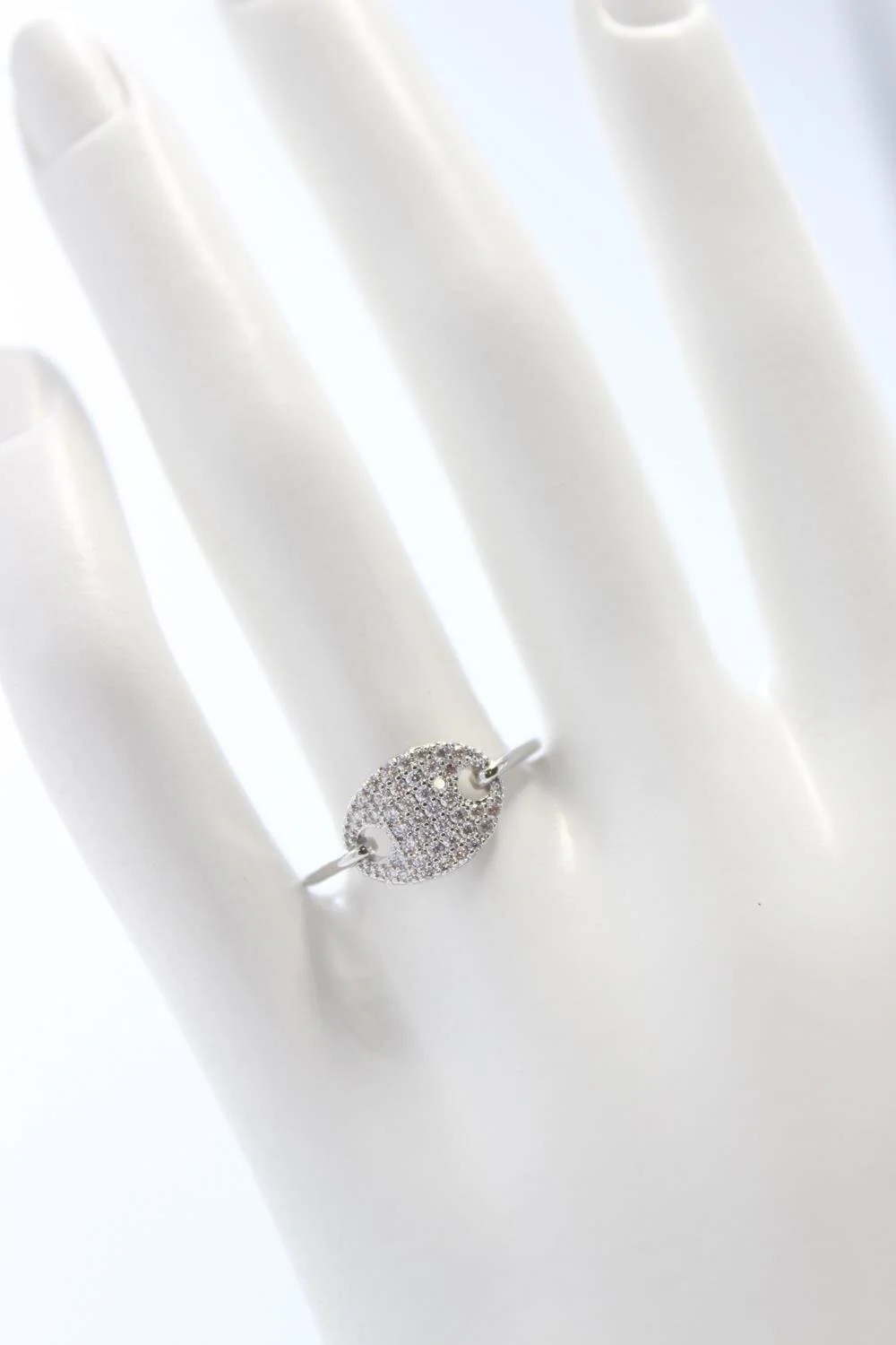 Düğme Model Silver Yüzük
