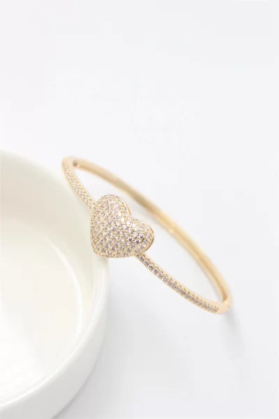 Kalpli Gold Taşlı Kelepçe