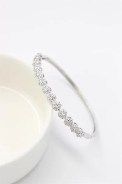 Taşlı Silver Kelepçe