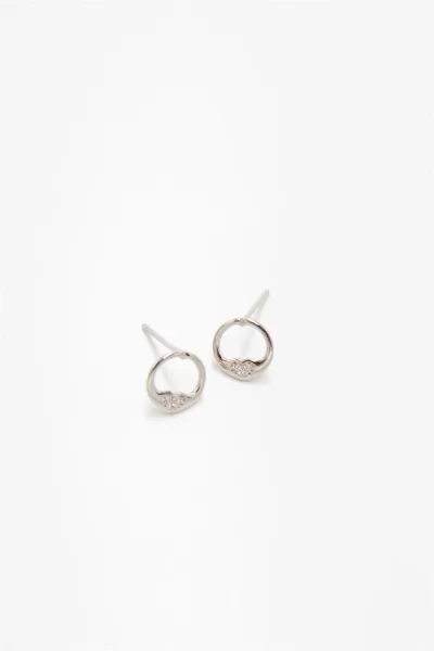 Kalpli Halka Silver Küpe