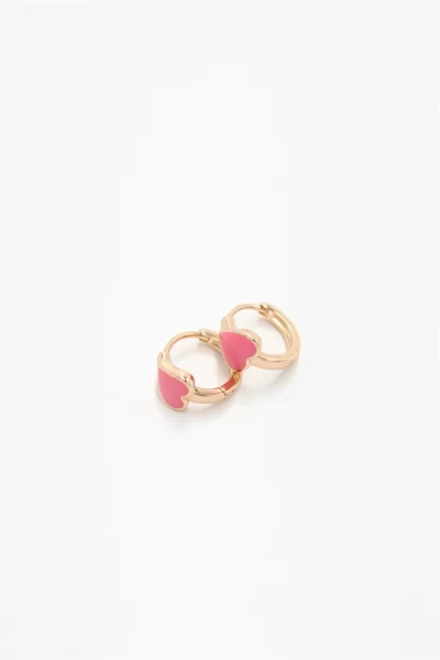 Pembe Ters Kalp Küpe