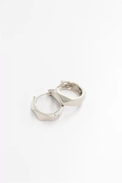 Asimetrik Halka Silver Küpe